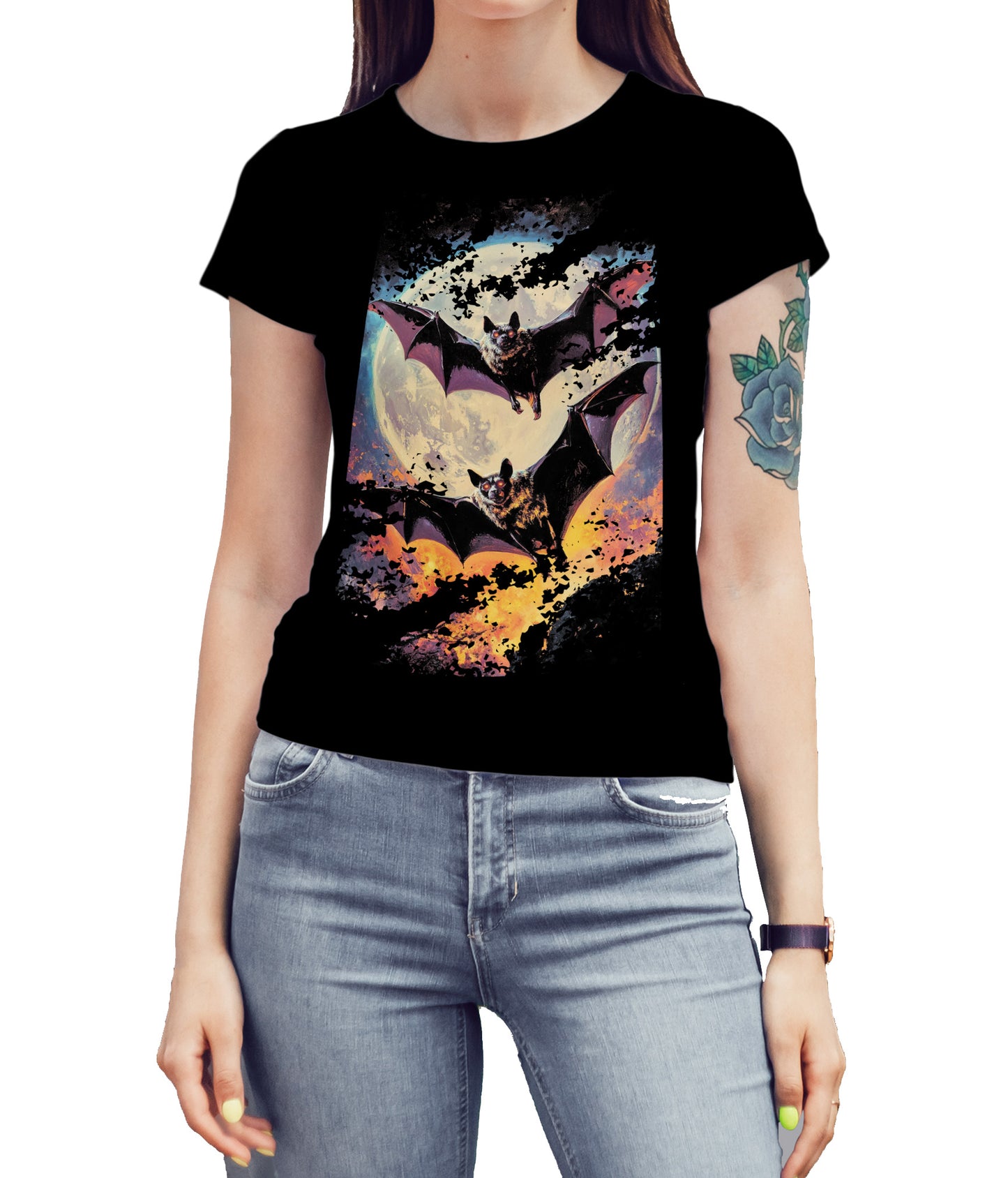 Playera Murciélagos Luna Llena